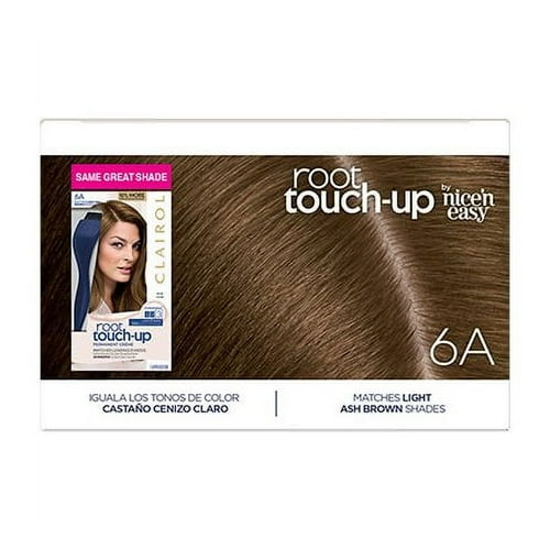 Clairol Root Touch-Up Nice'n Easy Permanent Hair Dye, 6A Light Ash Brown, Hair Color, 1 Kt
