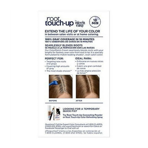 Clairol Root Touch-Up Nice'n Easy Permanent Hair Dye, 6A Light Ash Brown, Hair Color, 1 Kt