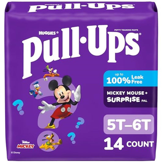 Pull-Ups Boys' Potty Training Pants, Size 5T-6T Training Underwear (46+ lbs), 14 Count
