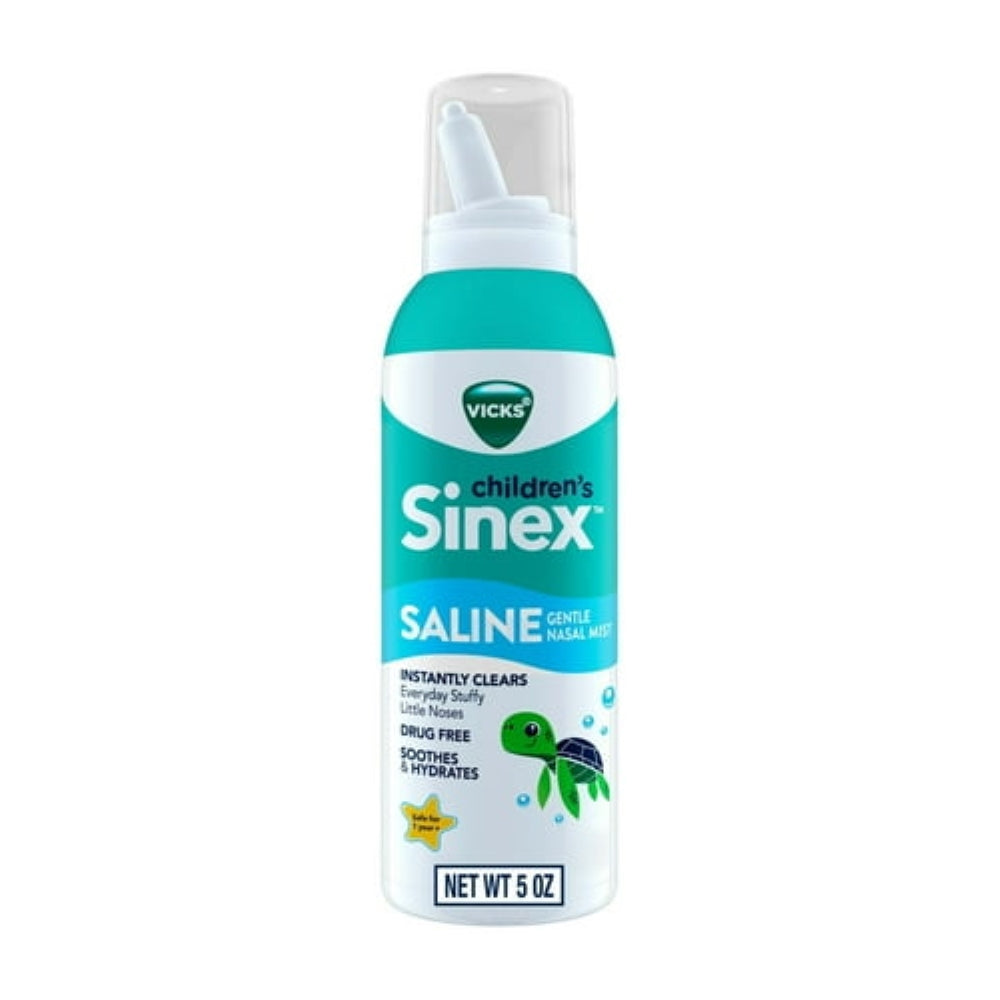 Vicks Sinex Children's Saline Nasal Spray, Drug-Free Nasal Decongestant for Kids Sinus Relief, 5 oz