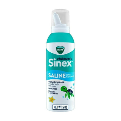 Vicks Sinex Children's Saline Nasal Spray, Drug-Free Nasal Decongestant for Kids Sinus Relief, 5 oz