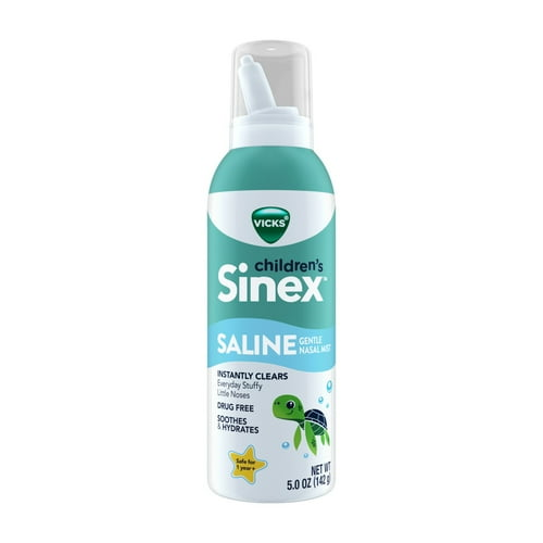 Vicks Sinex Children's Saline Nasal Spray, Drug-Free Nasal Decongestant for Kids Sinus Relief, 5 oz