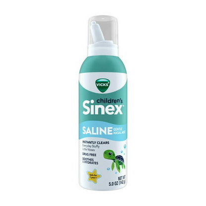 Vicks Sinex Children's Saline Nasal Spray, Drug-Free Nasal Decongestant for Kids Sinus Relief, 5 oz
