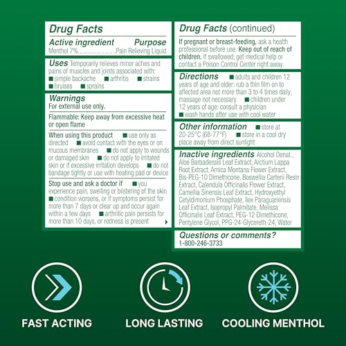 Biofreeze Menthol Pain Relieving Foam 3 FL OZ For Pain Relief Of Sore Muscles, Arthritis, Simple Backaches, And Joint Pain. Fast Drying, Lightweight, Powerful Topical Pain Reliever (Package May Vary)