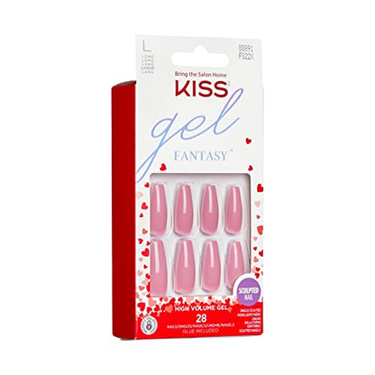 KISS Gel Fantasy Valentine’s Day Sculpted Nails, ‘Flower Bouquet’, 28 Count