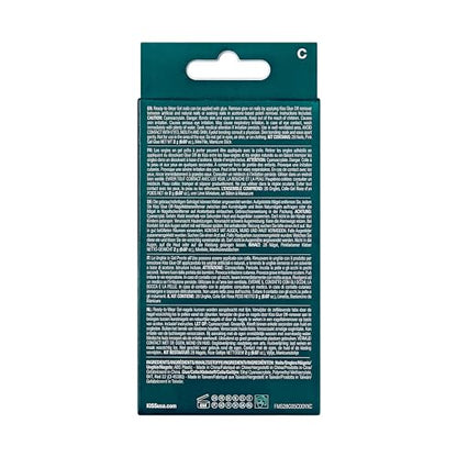 KISS Gel Fantasy Glue-On Nails, To Sparkle, White, Medium Size, Almond Shape, 28 Nails, 2g glue, 1 Manicure Stick, 1 Mini File