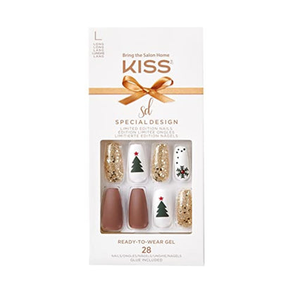 KISS Limited Edition Special Design Ready-To-Wear Gel Press-On Nails - North Pole (North Pole)