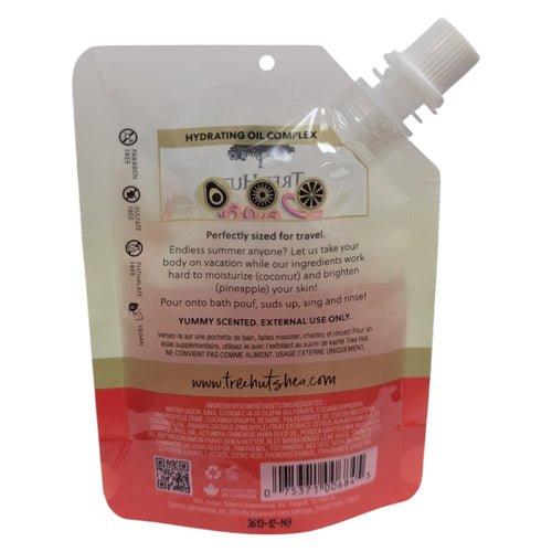 Tree Hut Coco Colada Foaming Gel Wash (Radiant + Refresh) 3.3 fl oz Travel, Pack of 4