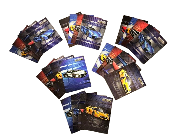 Street Racer, Two-Pocket Portfolios Folders, Pack of 4, Assorted designs