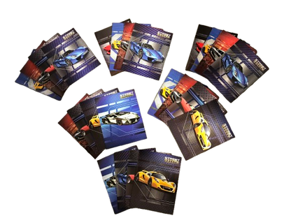 Street Racer, Two-Pocket Portfolios Folders, Pack of 4, Assorted designs