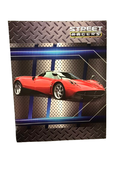 Street Racer, Two-Pocket Portfolios Folders, Pack of 4, Assorted designs