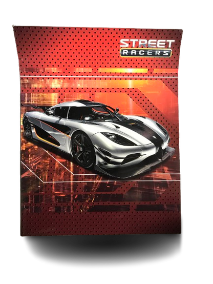 Street Racer, Two-Pocket Portfolios Folders, Pack of 4, Assorted designs