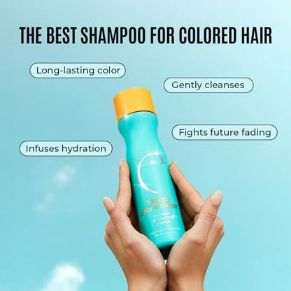 Malibu C Hydrate Color Wellness Shampoo - Shampoo for Color Treated Hair and Fights Fade - Sulfate Free + Gentle Cleansing Hair Care (9 oz)