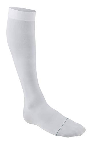 FUTURO Anti-Embolism Knee Length Stockings, Large Regular, White, Moderate (18 mm/Hg)