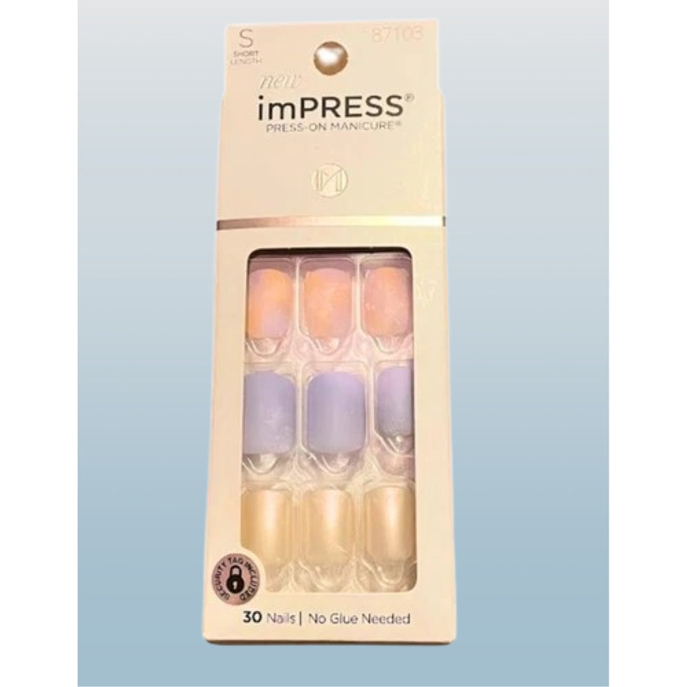 KISS imPRESS Press-On Nails, ‘Giggle Giggle’, 30 Count