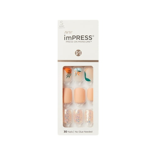 KISS imPRESS Press-On Nails, 'Tropical Vibes', 30 Count