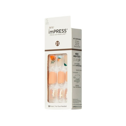 KISS imPRESS Press-On Nails, 'Tropical Vibes', 30 Count