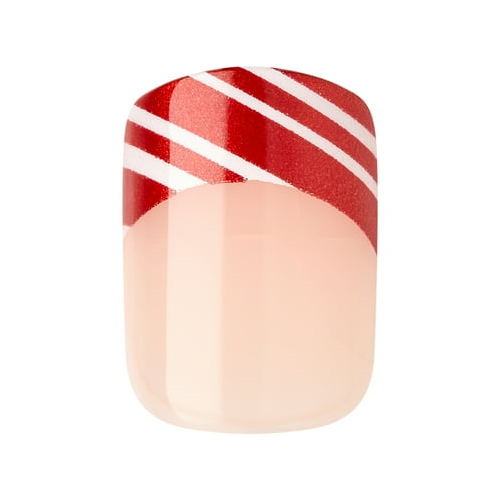 KISS imPRESS Limited Edition Holiday Short Squoval Press-On Nails, Red,30 Pieces
