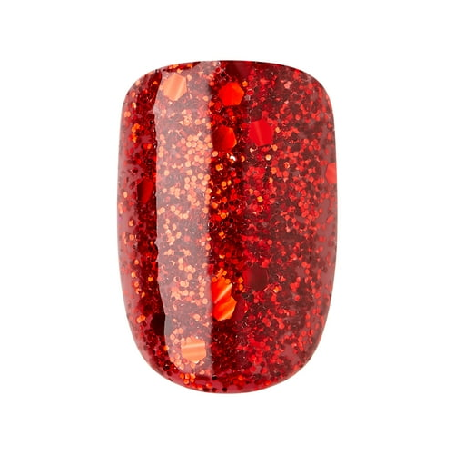 KISS imPRESS Limited Edition Holiday Short Squoval Press-On Nails, Red,30 Pieces