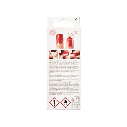 KISS imPRESS Limited Edition Holiday Short Squoval Press-On Nails, Red,30 Pieces