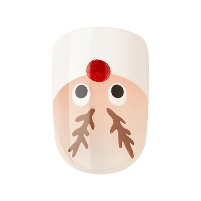 KISS imPRESS Limited Edition Holiday Short Squoval Press-On Nails, Red,30 Pieces