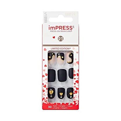 KISS imPRESS Press-On Manicure Limited Edition Valentine Nails, ‘Heart Beat’, 30 Count