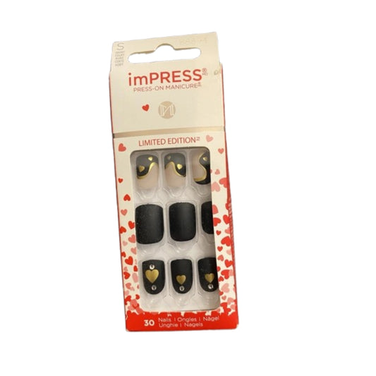 KISS imPRESS Press-On Manicure Limited Edition Valentine Nails, ‘Heart Beat’, 30 Count
