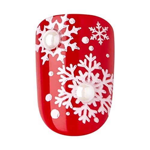 KISS TOM BACHIK x imPRESS Press-On Manicure Nail Kit, Style "Candy Couture" Short Square Red Press-On Nails, Includes Prep Pad, Mini Nail File, Cuticle Stick, & 30 Fake Nails