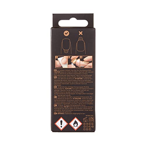 KISS TOM BACHIK x imPRESS Press-On Manicure Nail Kit, Style "Candy Couture" Short Square Red Press-On Nails, Includes Prep Pad, Mini Nail File, Cuticle Stick, & 30 Fake Nails