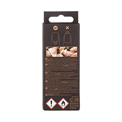 KISS TOM BACHIK x imPRESS Press-On Manicure Nail Kit, Style "Celebration" Medium Coffin White French Press-On Nails, Includes Prep Pad, Mini Nail File, Cuticle Stick, & 30 Fake Nails