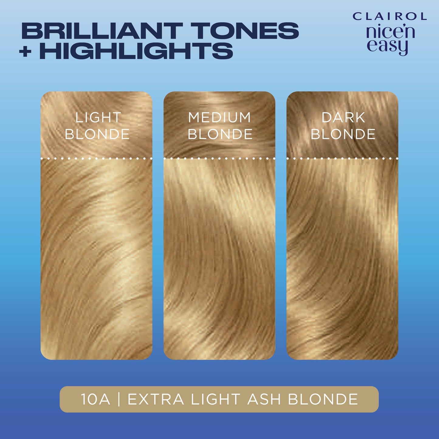 Clairol Nice'n Easy Permanent Hair Dye, 10C Extra Light Cool Blonde Hair Color, Pack of 1 - Packaging May Vary