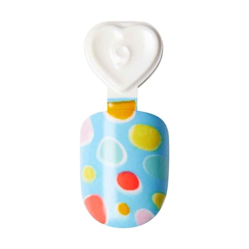 KISS imPRESS Mini Press-On Nails Manicure for Kids, Spring Nail Art, Polka Dot Design, Beginner Nail Art Set with Nail File & 20 Fake Nails