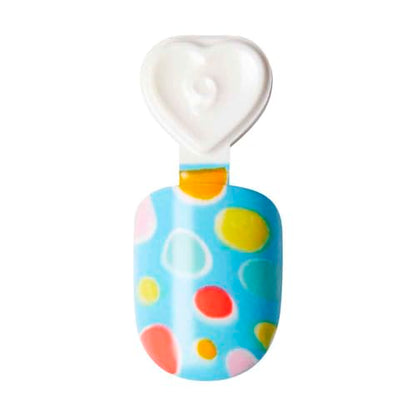 KISS imPRESS Mini Press-On Nails Manicure for Kids, Spring Nail Art, Polka Dot Design, Beginner Nail Art Set with Nail File & 20 Fake Nails