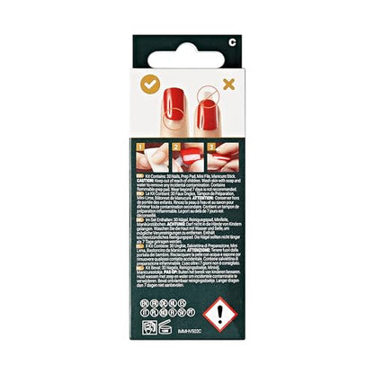 imPRESS imPRESS Design Press-On Nails, Wishlist, Black, Medium Size, Squoval Shape, 30 Nails, Prep Pad, Instructions Sheet, 1 Manicure Stick, 1 Mini File