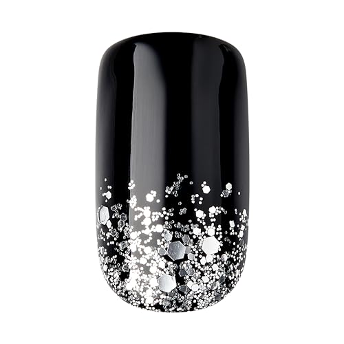 imPRESS imPRESS Design Press-On Nails, Wishlist, Black, Medium Size, Squoval Shape, 30 Nails, Prep Pad, Instructions Sheet, 1 Manicure Stick, 1 Mini File
