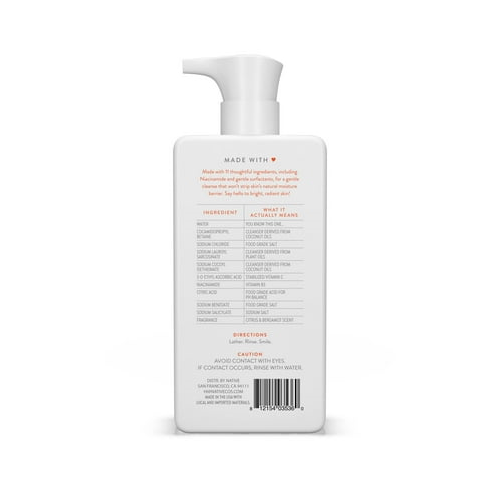 Native Brightening Facial Cleanser, for All Skin Types, Paraben Free, 12 oz