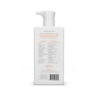 Native Brightening Facial Cleanser, for All Skin Types, Paraben Free, 12 oz
