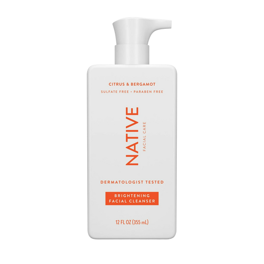 Native Brightening Facial Cleanser, for All Skin Types, Paraben Free, 12 oz