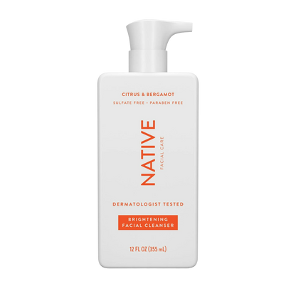 Native Brightening Facial Cleanser, for All Skin Types, Paraben Free, 12 oz - 2 Pack