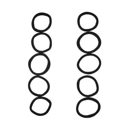 10 Scunci No Damage Thick Hair All Day Strong Hold Hosiery Ponytailers, Black