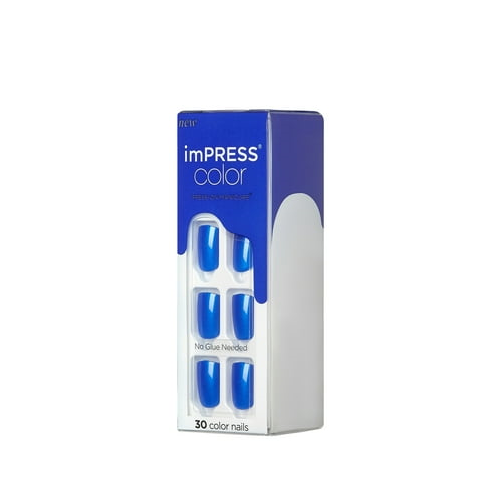 KISS imPRESS Color Press-On Nails, 'Deep Ocean', 30 Count