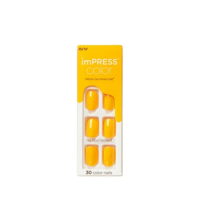 KISS imPRESS Color Press-On Nails, 'Cheerful Heart', 30 Count