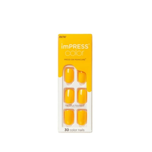 KISS imPRESS Color Press-On Nails, 'Cheerful Heart', 30 Count