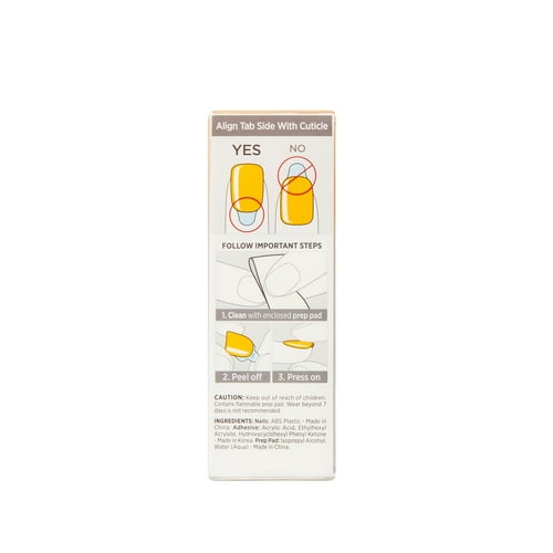 KISS imPRESS Color Press-On Nails, 'Cheerful Heart', 30 Count