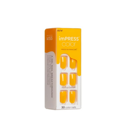KISS imPRESS Color Press-On Nails, 'Cheerful Heart', 30 Count