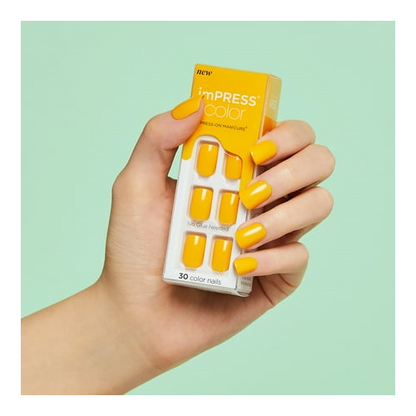 KISS imPRESS Color Press-On Nails, 'Cheerful Heart', 30 Count