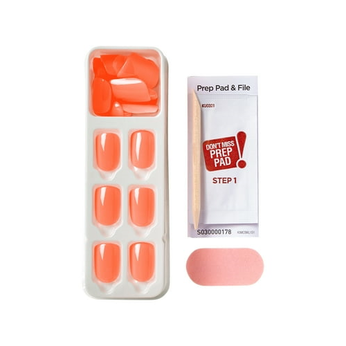 KISS imPRESS Color Press-On Nails, 'Orange Squeeze', 30 nails