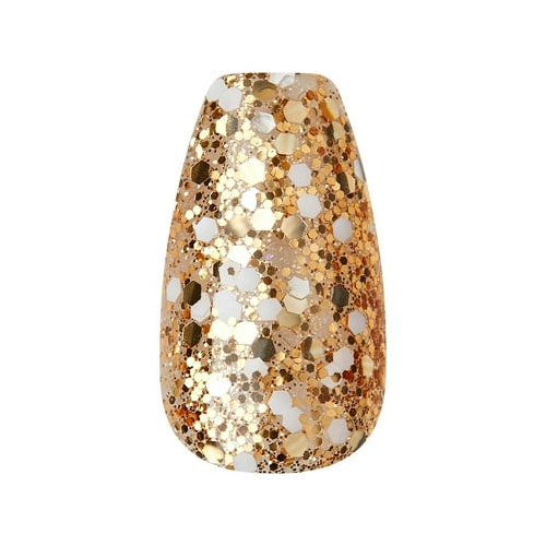 imPRESS Holiday Press-On Nails, Cozy Comfort, Green, Medium Length, Coffin Shape, 30 Ct.