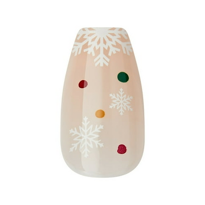imPRESS Holiday Press-On Nails, Cozy Comfort, Green, Medium Length, Coffin Shape, 30 Ct.