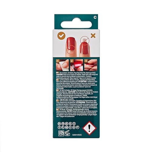 imPRESS imPRESS Design Press-On Nails, Love at frost sight, Neutral, Medium Size, Almond Shape, 30 Nails, Prep Pad, Instructions Sheet, 1 Manicure Stick, 1 Mini File